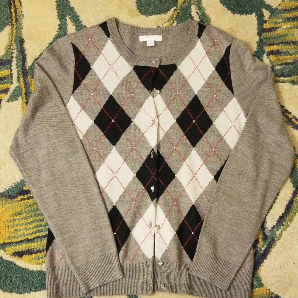 New York & Co. Argyle Cardigan